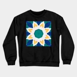 Yellow, green and blue star pattern Crewneck Sweatshirt